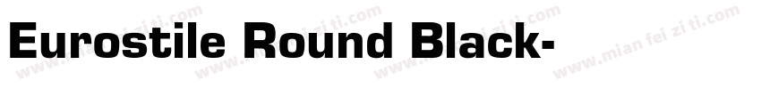 Eurostile Round Black字体转换
